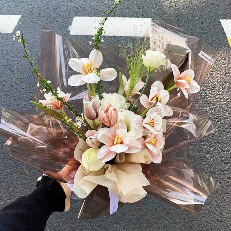 Transparente Wasserdichte Cellophan-Blumenverpackung - Farbige Kristall-OPP-Geleefolie zum Verpacken von Frischblumen