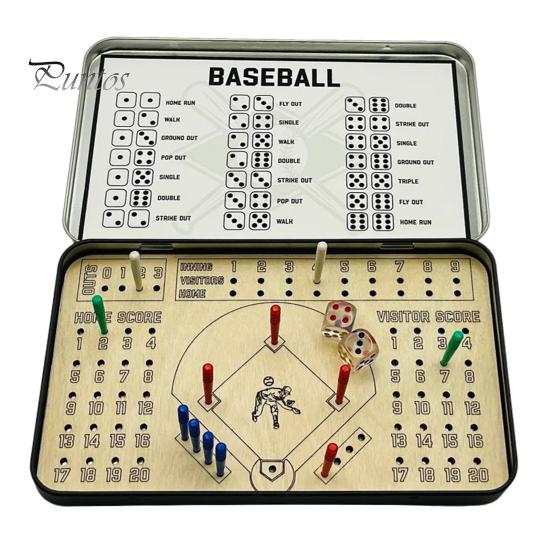 

1 набор настольных игр для путешествий, бейсбол, футбол, деревянная настольная игрушка для 2 игроков, детей и взрослых, интерактивная настольная игрушка для детей, семейных вечеринок, игровые принадлежности baseball