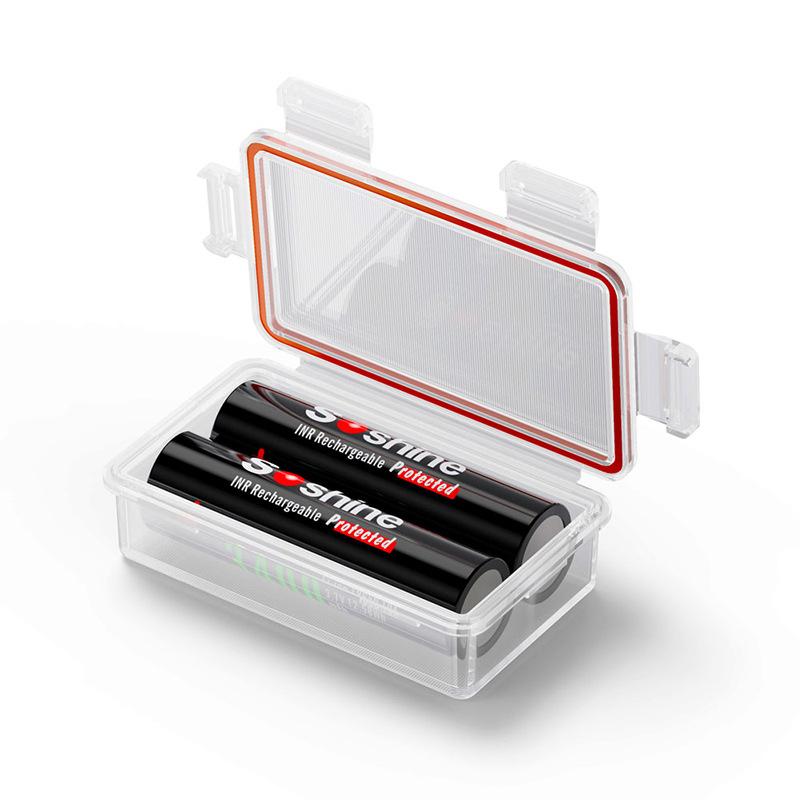 18650 Wasserdichtes Batteriefach 2 Steckplätze Mit Clip Weiß Hartplastik Batterieaufbewahrungshalter Behälter Wasserdichte Boxen