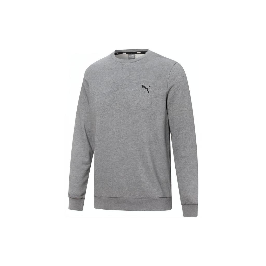 Puma Logo Printed Round Neck Sports Sweatshirt Men Sweatshirt Gray 848731-03