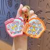 Creative Bunny Decompression Gopher Machine Keychain Pendant Cartoon Children'S Puzzle Game Machine Schoolbag Pendant