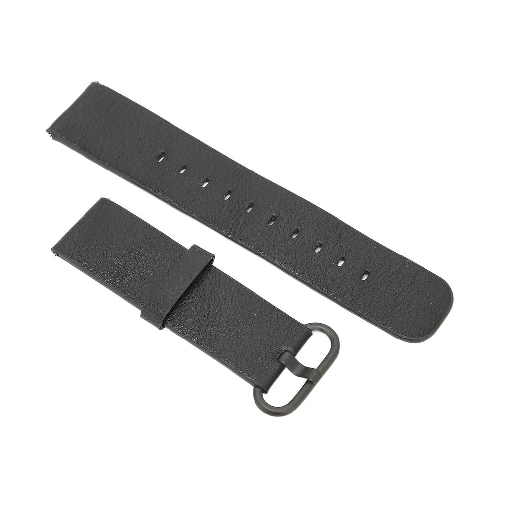 Smartwatch Wrist Band Leather Anti Lost Replacement Strap 20mm Width for Amazfit GTS 3 2 Bip S UBlack