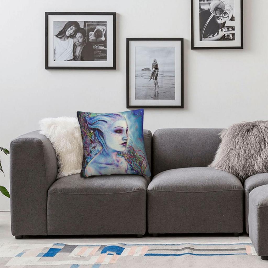 Mass Effect Liara T'Soni Square Pillowcase Polyester Linen Velvet Creative Zip Decor Room Cushion Cover Wholesale 18"