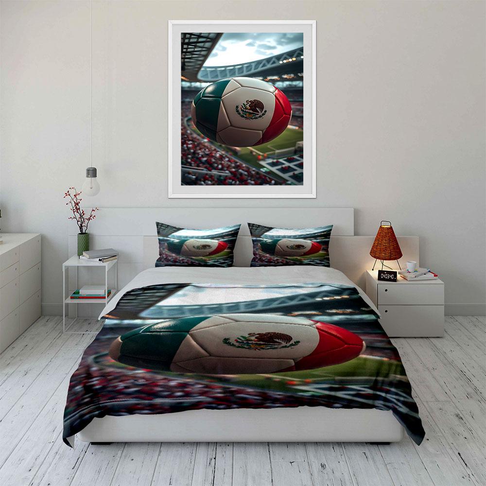 Mexican-themed Soccer Ball. Bedding Sets Duvet Cover Sets Duvet Covers Pillowcases(1*Duvet Cover 2*Pillowcases Without Duvet Insert)