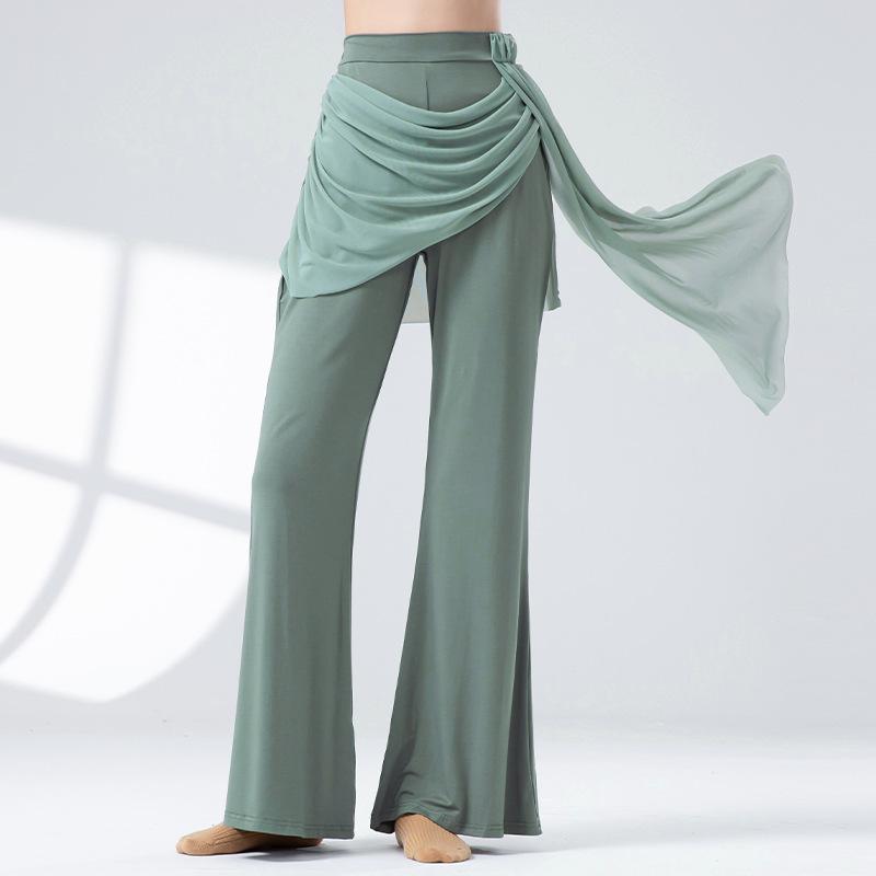 Loose Gauze Queen Classical Wide Leg Pants Modern Dress Adult Performance Dress Training Dance Pants