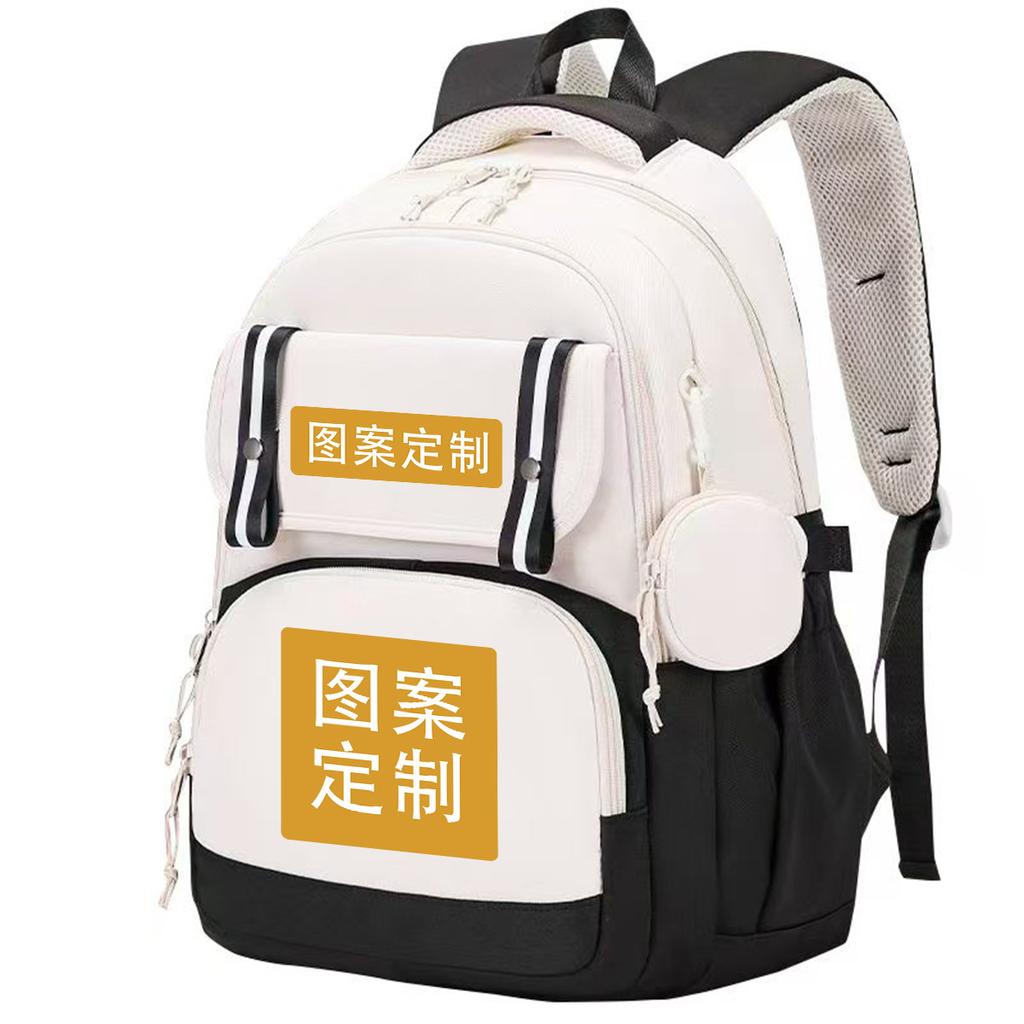 Make a hot-to-hot printing student schoolbag to reduce the burden, a lightweight and large-capacity backpack.