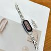 Metal Diamond Watch Band for Mi Band 8 9 10 Detachable Women Slim Dressy Strap for Mi Band 8Pro 9Pro Redmi Watch 4 5 6 Correas