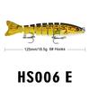 Sinking Multi-Jointed Fishing Lure 12.5cm 19g Lifelike 8 Segments Swimbait Fishing Tackle