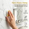 4Pcs Golden + Transparent Punch-Free Wall Hanging Hooks  Cabinet inner lightweight object storage
