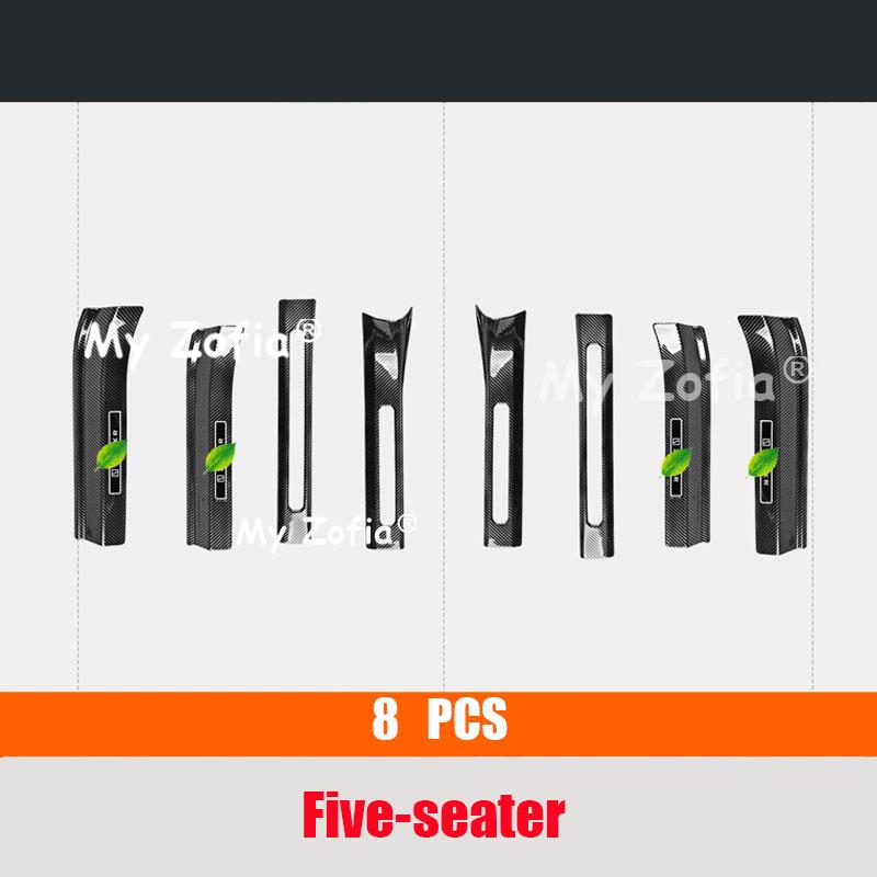 For Zeekr X 2026 2027 Carbon Fiber Door Sill Protector Plate Auto Door Step Scuff Cover Anti-Dirty Interior Trim Accessories