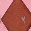 Hermès Calvi Silverspänne Tvåfärgad Mysore Getläder Plånbok Myntpåse Kortinnehavare Damplånbok Rosapink Tegelröd H078476CKAD
