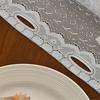  Lace Embroidered Semi Sheer Curtain 147x45cm Privacy Light Filtering Panel