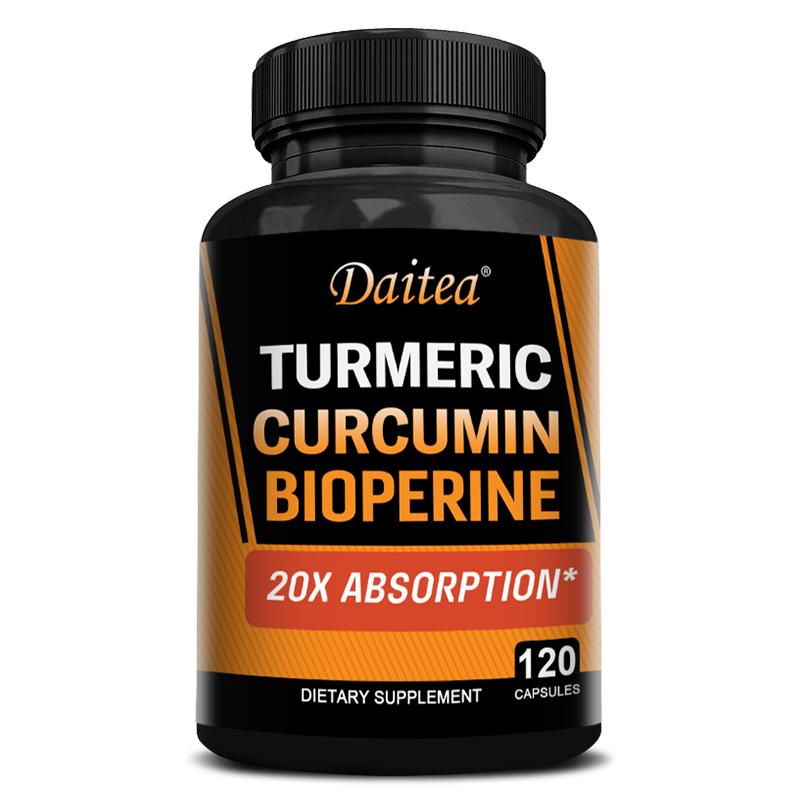 Turmeric Curcumin Dietary Supplement, With Black Pepper Fruit Extract, 120 Capsules 120 Capsules