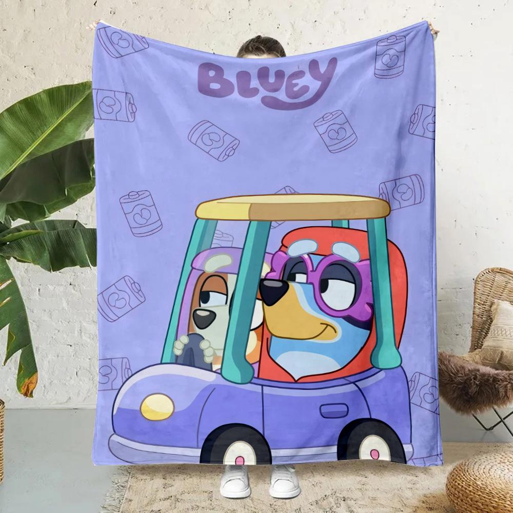 Cartoon B-Blueys Bandit-Chillis Pătură imprimată Pături pentru picnic Pătură caldă Pătură moale și confortabilă Acasă Călătorie Ziua de naștere