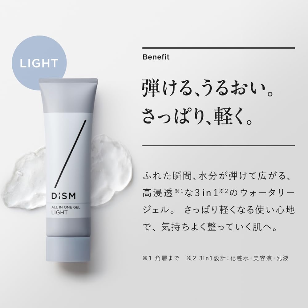 DISM Gel Moist and Serum for Contains Unisex 90g All-in-One Lotion, Emulsion, Men, 5% Niacinamide, 5-in-1, Skincare, Moisturizing,