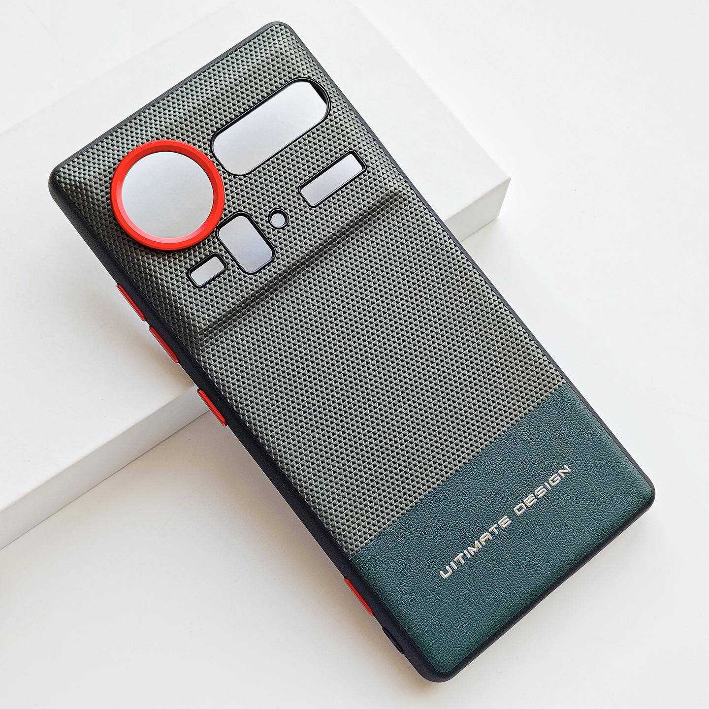 

Для ZTE Nubia Z80 Z70 Z70S Ultra ПУ Кожа Дружелюбная к Коже Контрастные Цвета Клавиши Рамка для Камеры Защитная Задняя Панель Мягкий Чехол Artificial leather&ZTE nubia Z70 Ultra