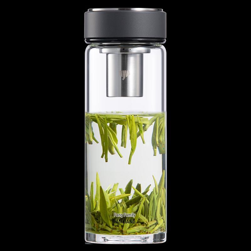 WANXIANG Portable Glass Tea Infuser Bottle