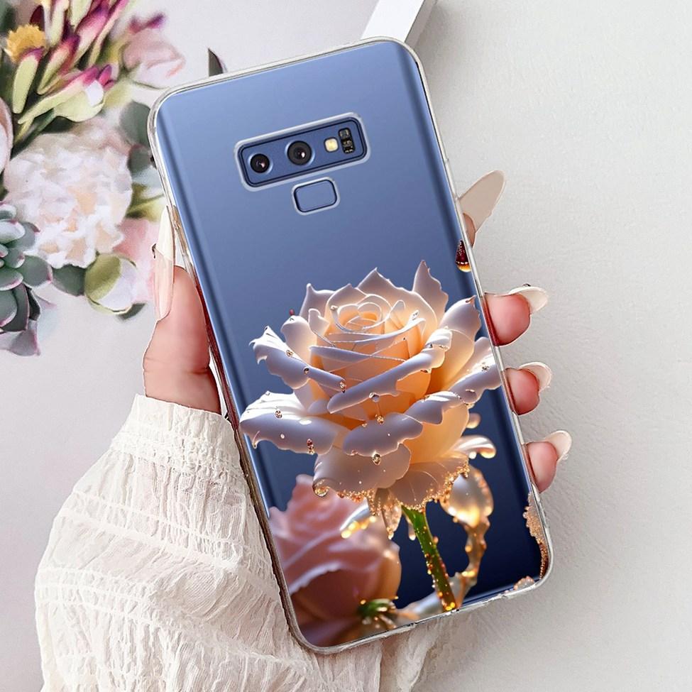 Clear For Samsung Note9 Case Cute Cat Fashion Luxury Painted Soft Cover Phone For Samsung Galaxy Note 9 Case SM-N9600 SM-N960F