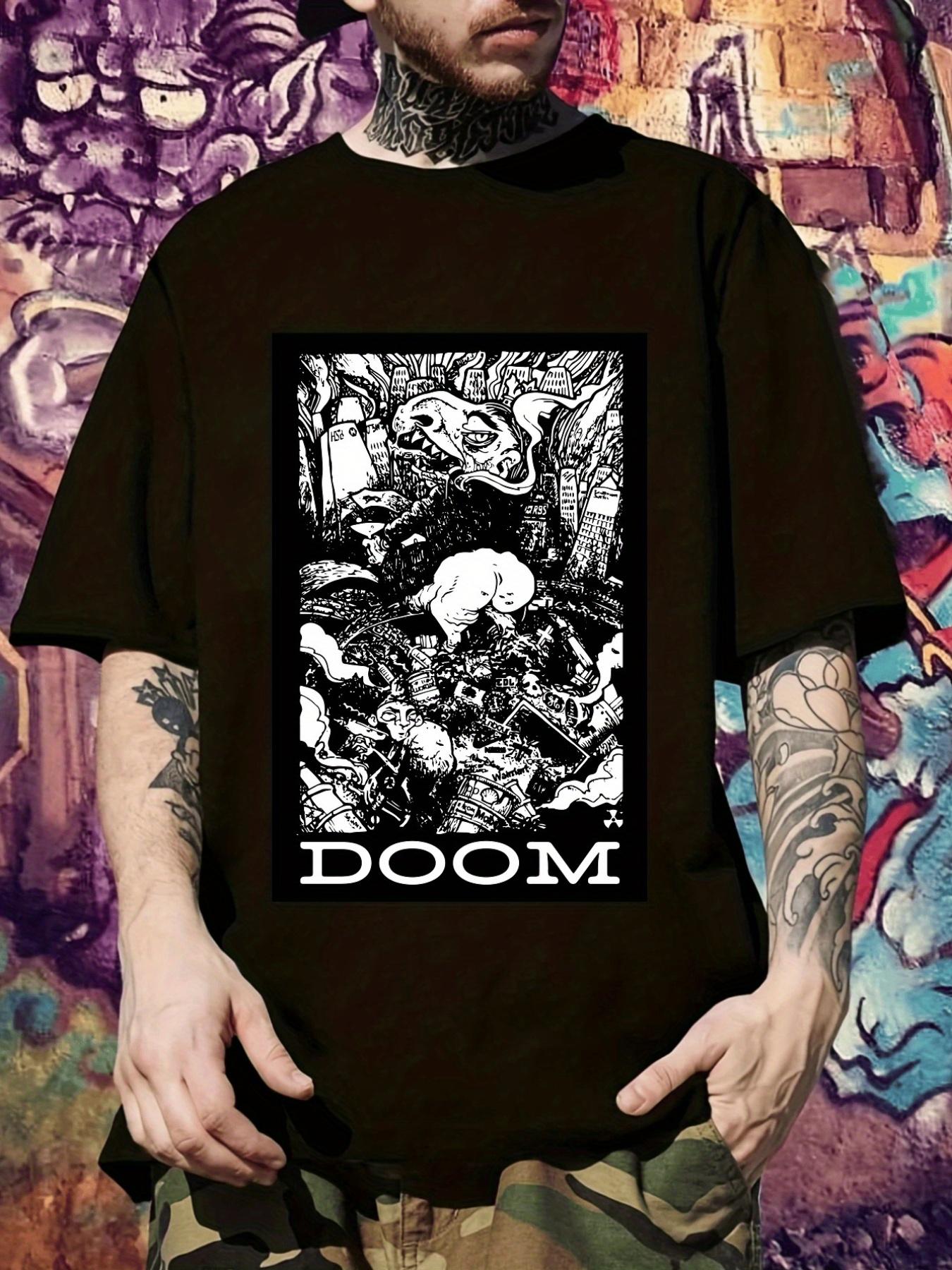 Dark Apocalypse Doom Graphic T-shirt - Black Post-Apocalyptic Print Tee XL