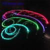 USB Chargeable Blue LED Fiber Optic Whip Dance Whip Glowing Hand Rope Flash Whip Atmosphere Props for Dance Festival Party