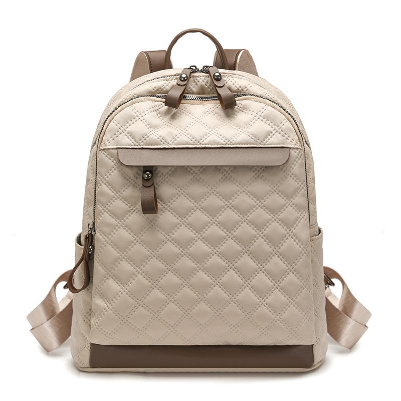 Backpack Student Schoolbag Women's Lightweight Rhomboid Backpack