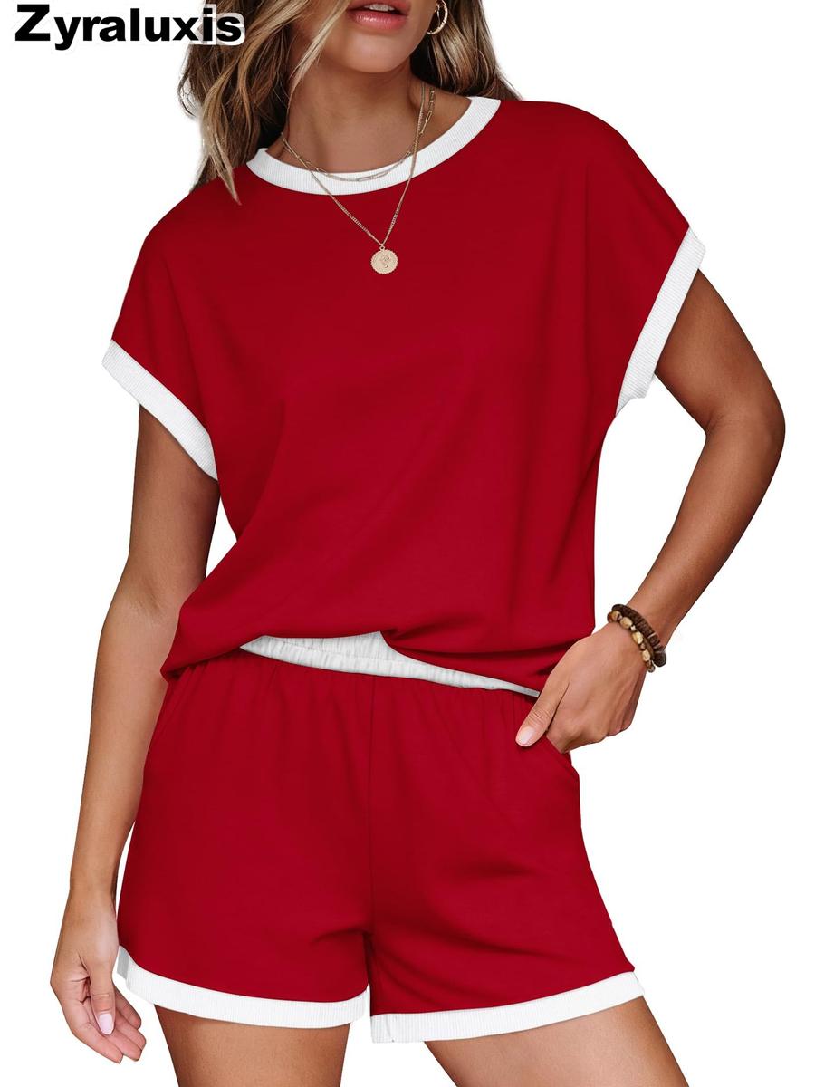 New Summer Women s Loose Fit Pajamas Set for Women, Fashion Casual Outfit S