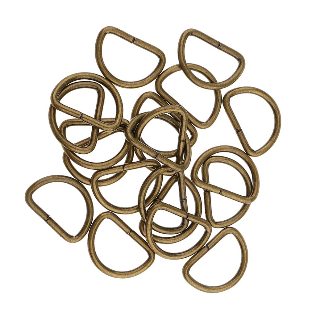 Alloy Dee Rings D Shaped Buckle Craft Supplies DIY Accessories for Belts Bags and Leather Harness Projects