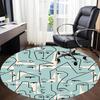 1pc Abstract Faces Office Round Area Rug, Indoor Mat Suitable ForOffice, Under Office Chairs Bedroom Living Room Home Decor, Room Decot221