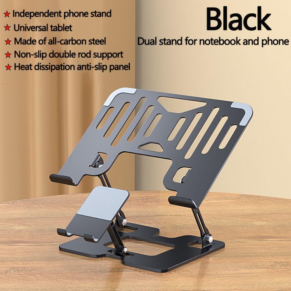 Carbon Steel Tablet Stand Foldable Cooling Bracket High Quality 2-in-1 Laptop Stand Office