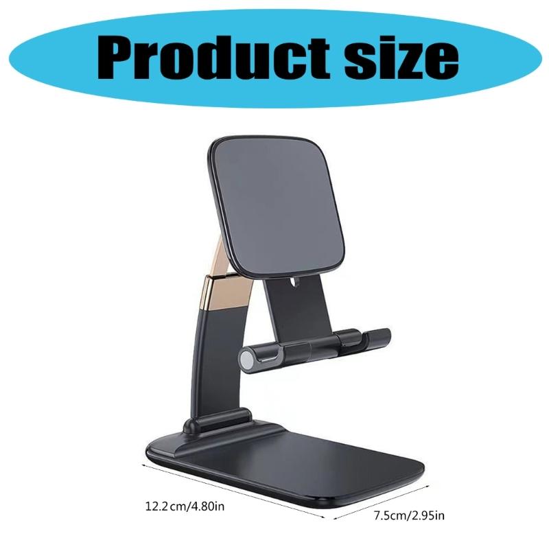 Portable Foldable Mobile Phone Holder Featuring Pullback Arm & Secure Grip Smartphone Tablet Stand for Office Desk