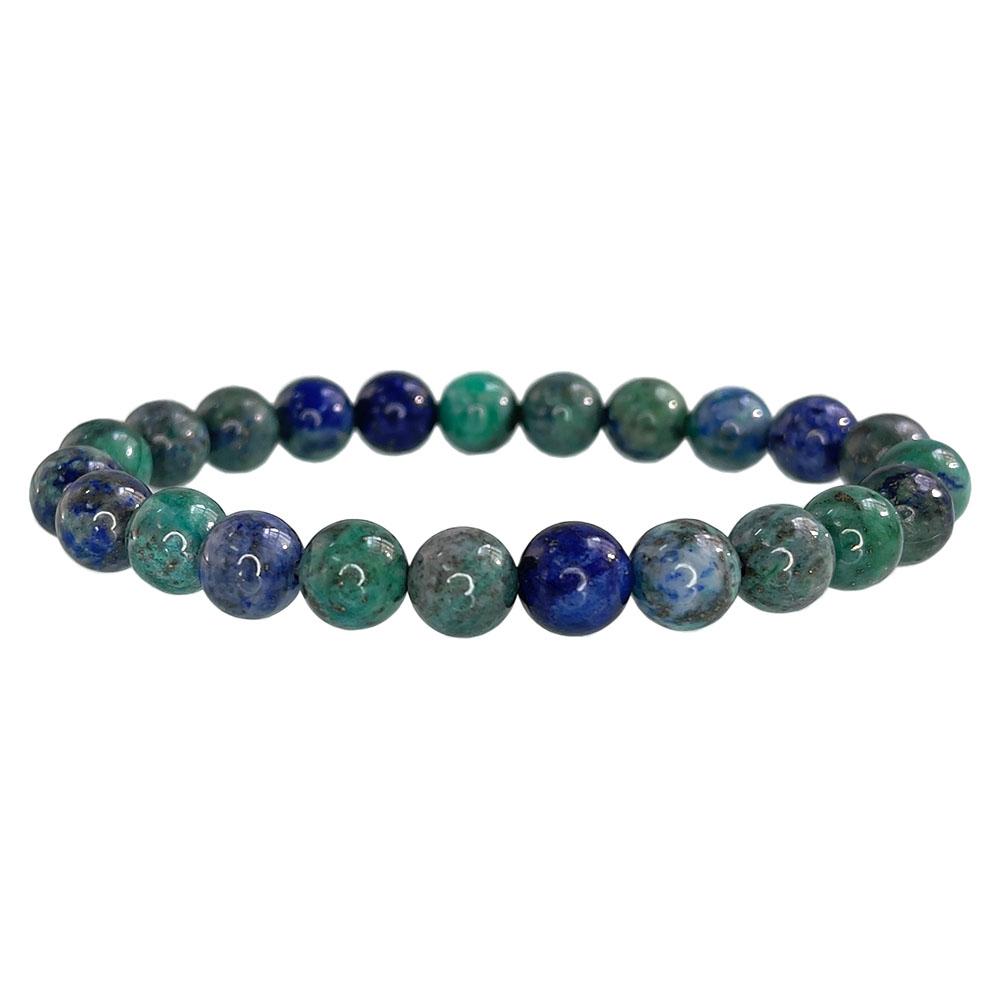 Natural Stone Beaded Bracelet 6-10mm Stretch Yoga Jewelry - Tiger Eye Turquoise Agate Jasper Healing Bangles for Women Men
