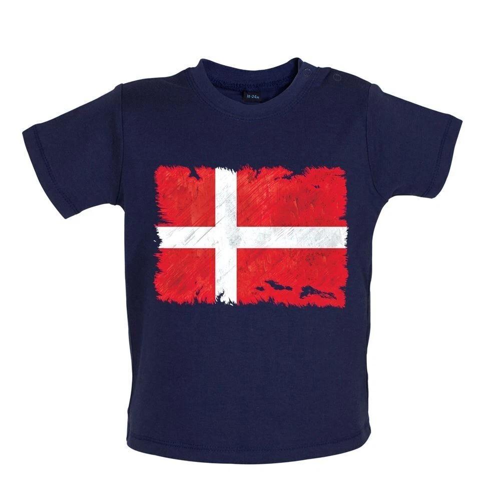 Denmark Grunge Flag - Baby / Bodysuit - Danish Dane Flags Live Love Born 130