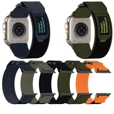 Pętla szlakowa do paska Apple Watch 45 mm 44 mm 49 mm 40 mm 41 mm 38 mm 44 mm nylonowa bransoletka iWatch seria 9 8 7 6 5 4 3 se ultra 2 Pasek
