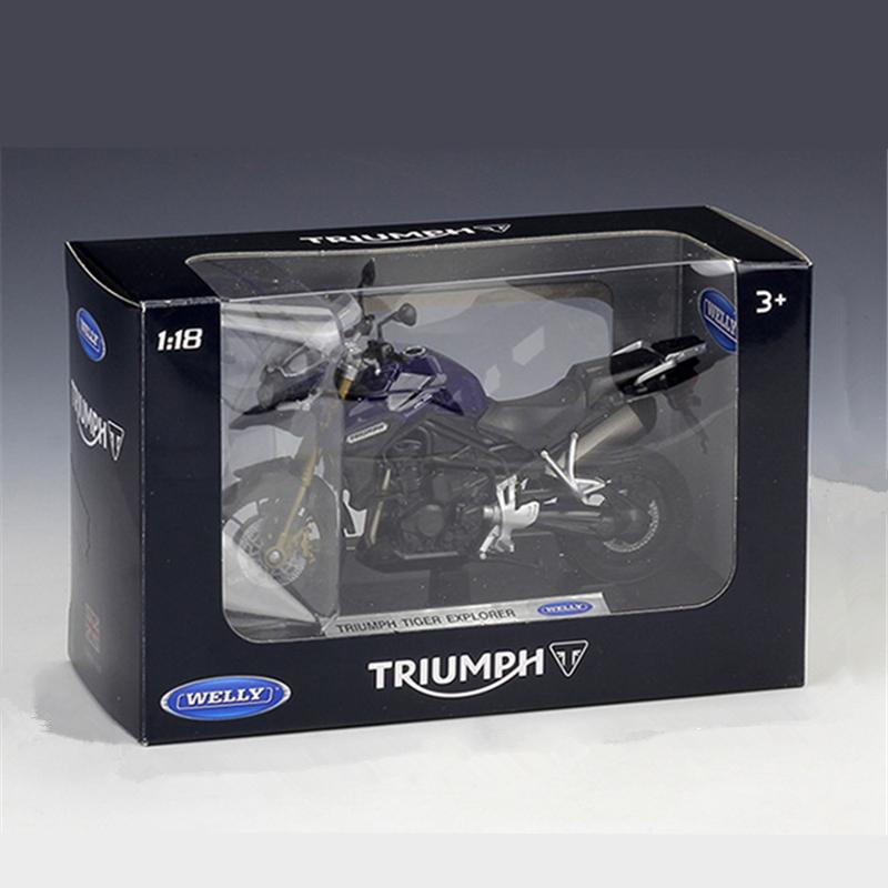 Welly 1/18 TRIUMPH TIGER Explorer Alloy Sports Motorcycle Model Simulation Diecast Metal Street Racing Motorcycle Model Kid Gift