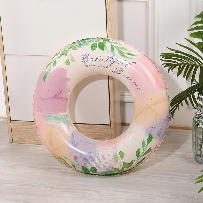 Flower Classical Natural Spray Painting Of Adult And Childrens Swimming Circle