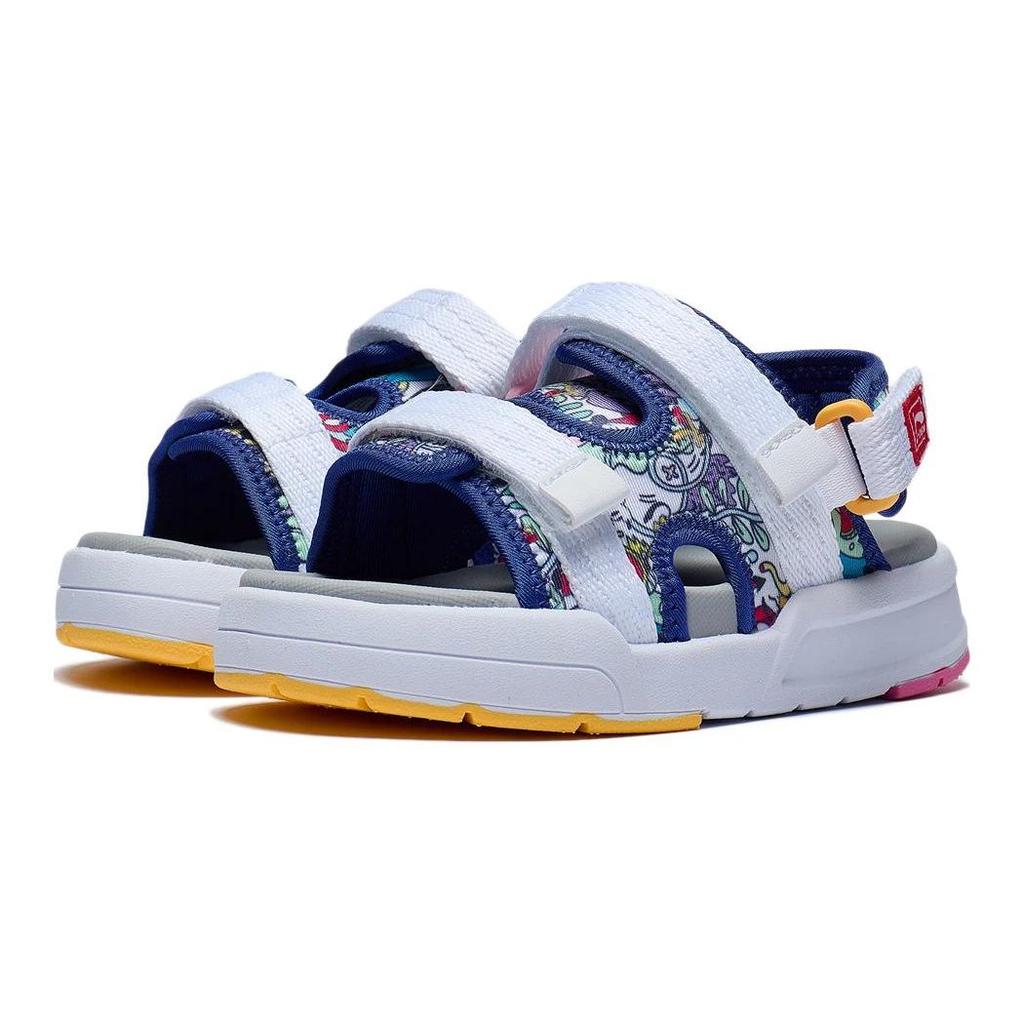 Disney X Li Ning Kids Comfortable Breathable Lightweight Sandals Kids Sandals White Blue YKKT010-4