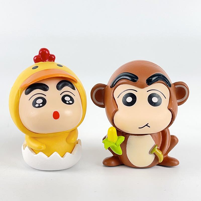 Adorable Pvc Anime Cartoon Crayon Shin-chan Animal Figurines Set Of 12