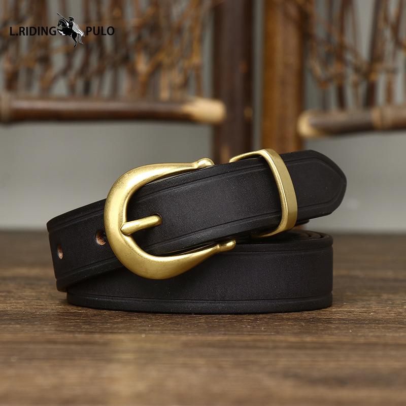 Genuine Leather Belt for Women Korean Style Trendy All-match Personality Retro Top Layer Pure Cowhide Jeans Belt