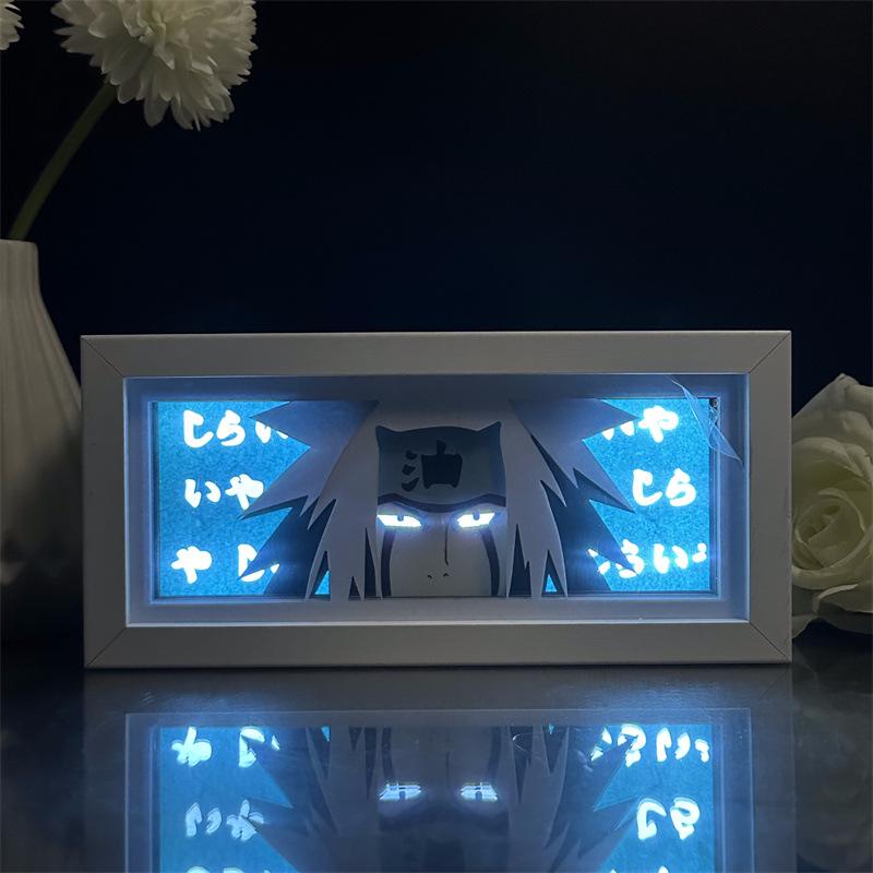 Naruto Anime Paper Carving Lamp: Desktop Ornament & Photo Frame Figurine