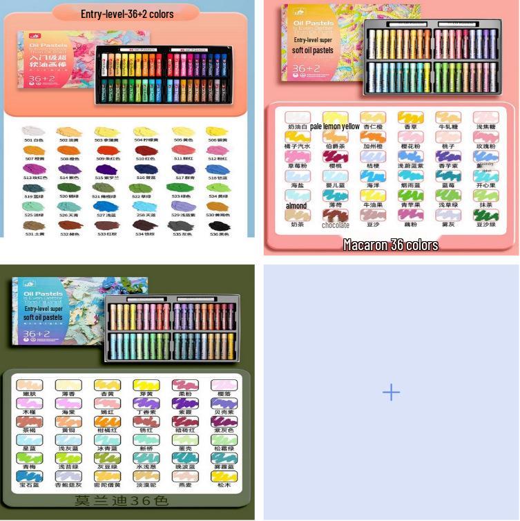 Gaole Super Soft Oil Pastels - Full Set (24/48 Colors), Classic Macaron for Kids, DIY Heavy Color Sticks