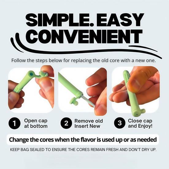 1/3Pcs Chewable Essential Oil Breath Stick Stress Anxiety Relief Concentration Improving