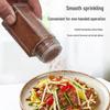 Acacia Wood Glass Seasoning Bottle Set - Pepper, Salt, Spices - 4-Piece Square Sprinkler Jars