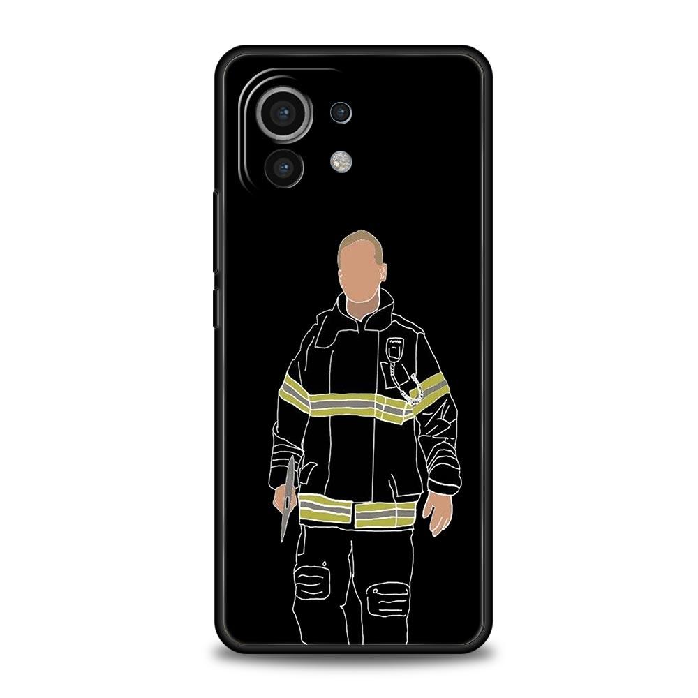 Phone Case For Xiaomi Mi 15 14 14T 13T 12T Pro 12 13 11 Lite 5G 11T X6 X5 Pro Soft TPU Cover Fireman Firefighter