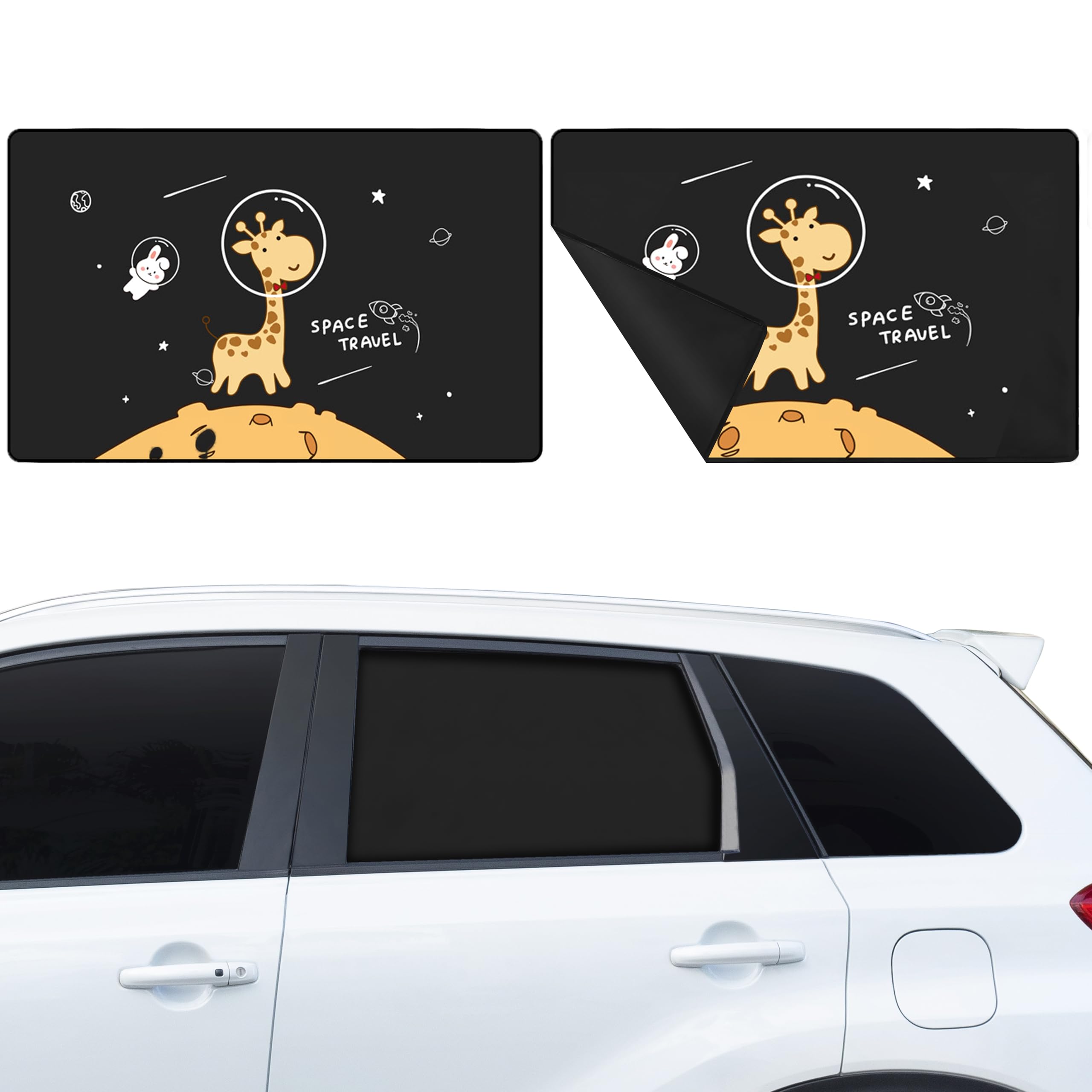 

Blackout Sunshade Front Side Wind, Driver Passenger, Car Window, Car Shade, Interior Temperature Reduction, 80*50cm