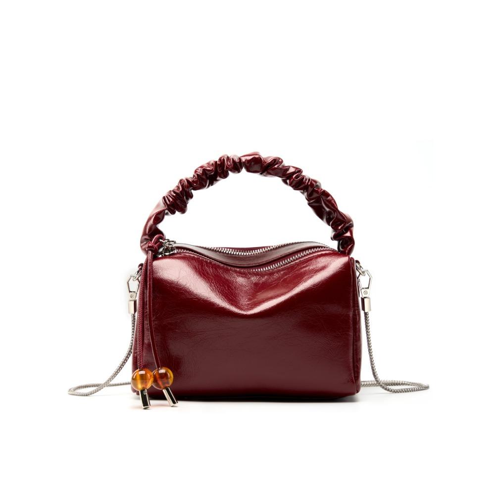 Commuter Pillow Bag, Leather Bead Bag, Portable Shoulder Messenger Women's Bag, Versatile Fashion Women's Bag