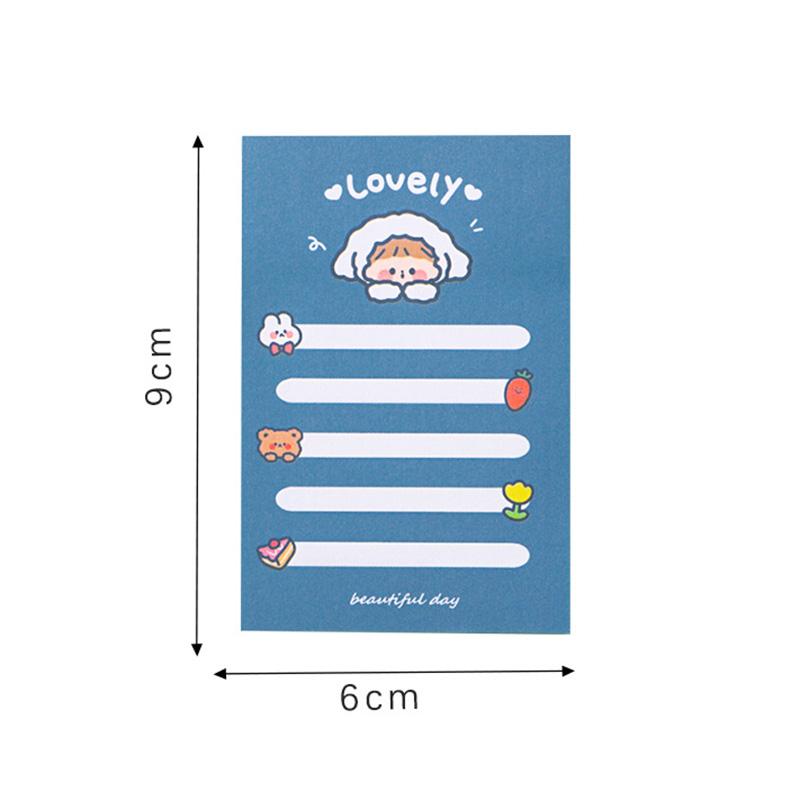 80 Sheets Bear Sticky Notes Cute Cartoon Self-stick Memo Note Memo Pad For School Classroom Office Notebook Kawaii Stationery