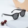 New fashionable retro color matching round frame children's sunglasses personalized rice nails anti-ultraviolet sweet cool baby sunglasses tide
