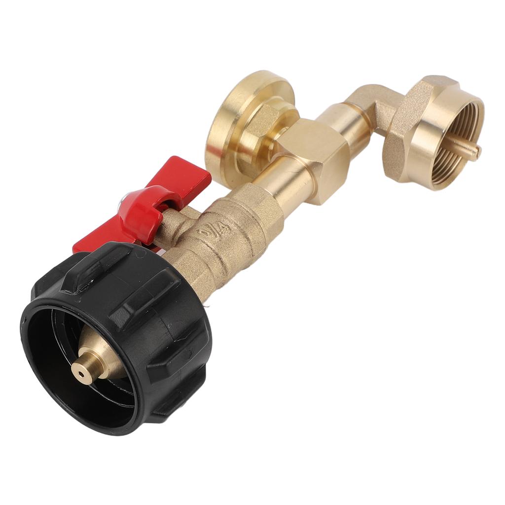 Adaptér pro plnění plynu s ventilem a manometrem Mosazný konektor pro plynovou láhev Plnění 1librových lahví z 20librových