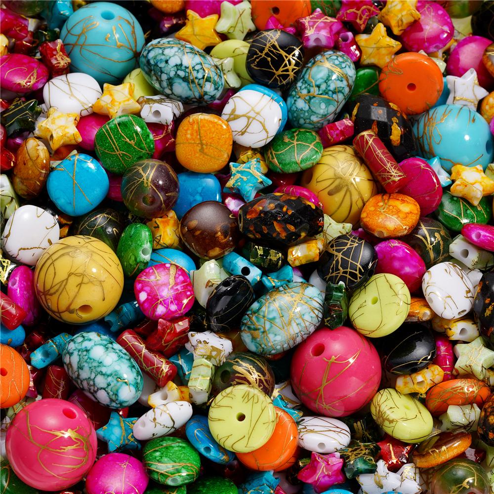 20g/lot Mixed Bowknot Beads Star Heart Butterfly Acrylic Spacer Bead for Jewelry Making DIY Bracelets Necklace Accessories