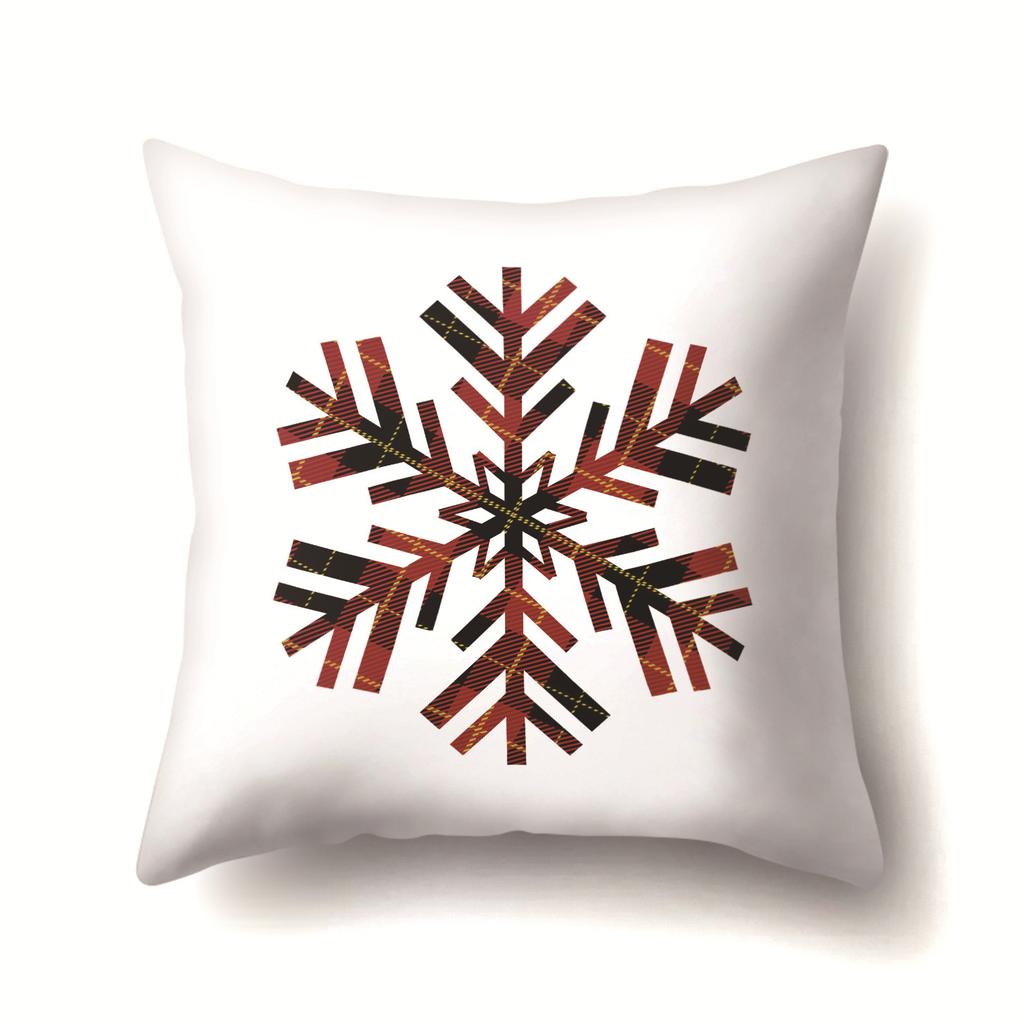 Background Plaid Christmas Polyester Pillowcase Office Pillowcase
